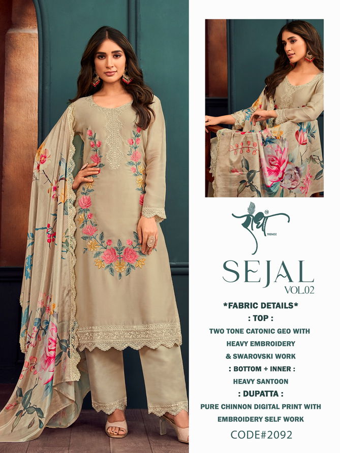 Sejal Vol 2 By Radha Trendz Georgette Embroidery Salwar Kameez Suppliers In India
